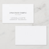 Carte De Visite Conception graphique simple moderne Plain Professi (Devant / Derrière)
