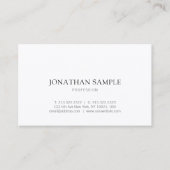 Carte De Visite Conception graphique simple moderne Plain Professi (Devant)
