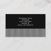 Carte De Visite Conception grise et noire moderne (Dos)