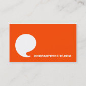 Carte De Visite Conception grise et orange moderne (Dos)