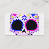 Carte De Visite Conception heureuse de crâne de sucre (Dos)