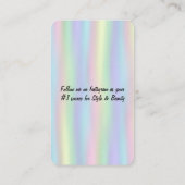 Carte De Visite Conception holographique - Médias sociaux QR Code  (Dos)