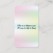 Carte De Visite Conception holographique - Médias sociaux QR Code  (Dos)