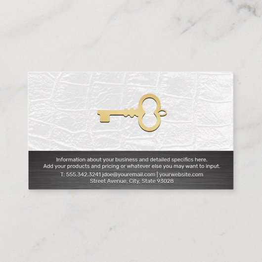 Carte De Visite Conception immobilière minimale et élégante | Touc (Dos)