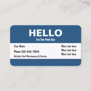 Carte De Visite Conception intelligente de service de piscine