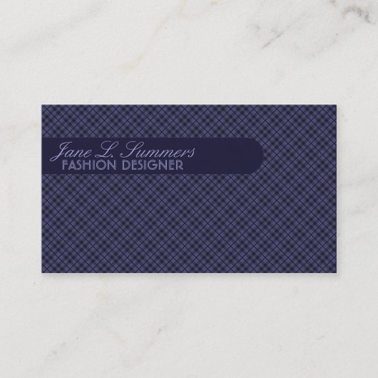 Carte De Visite Conception Jacquard (violet profond) (Devant)