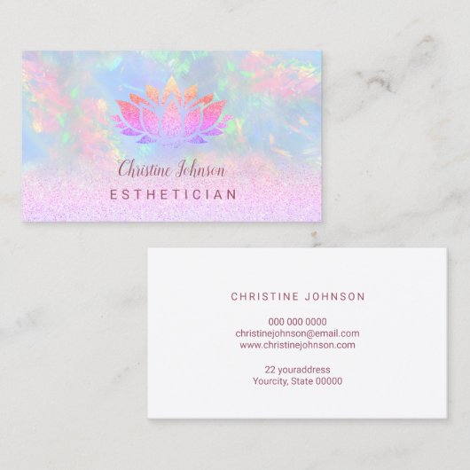 Carte De Visite conception lotus (Devant / Derrière)