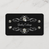 Carte De Visite Conception luxueuse de thème de bijoux (Devant)