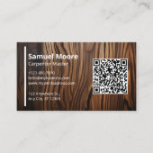 Carte De Visite Conception Masculine du charpentier (Devant)