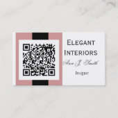 Carte De Visite Conception mauve de technologie de code du rose (Devant)