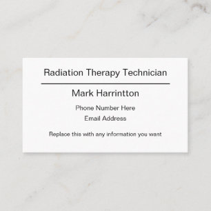 Carte De Visite Conception médicale de radiothérapie