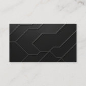 Carte De Visite Conception métallique moderne inspirée par la tech (Dos)