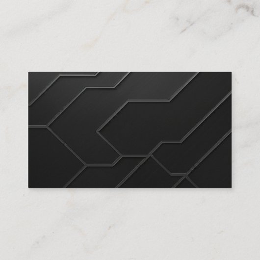 Carte De Visite Conception métallique moderne inspirée par la tech (Dos)
