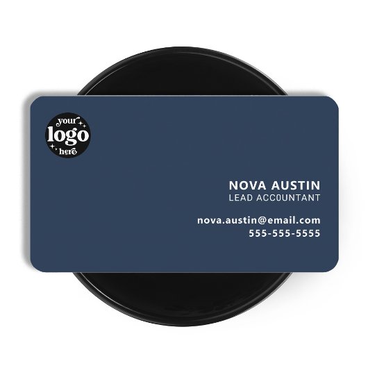 Carte De Visite Conception Minimale Bleue Professionnelle Simple A