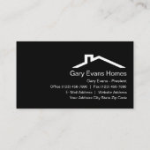 Carte De Visite Conception minimale Home Builder (Dos)