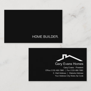 Carte De Visite Conception minimale Home Builder