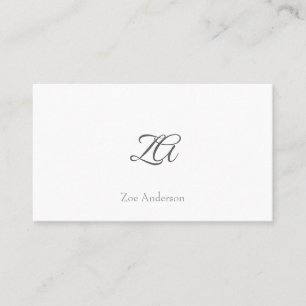 Carte De Visite Conception minimaliste personnalisée fond blanc