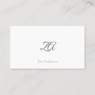 Carte De Visite Conception minimaliste personnalisée fond blanc