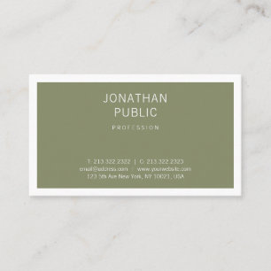 Carte De Visite Conception minimaliste tendance élégante et simple