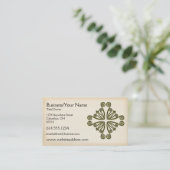 Carte De Visite Conception mise en rouleau par vert celtique : : (Debout devant)