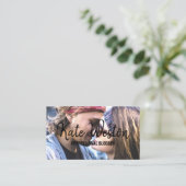 Carte De Visite Conception Modèle photo personnalisée (Debout devant)