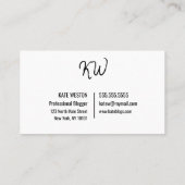 Carte De Visite Conception Modèle photo personnalisée (Dos)