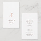 Carte De Visite Conception moderne à la mode de luxe élégante (Devant / Derrière)