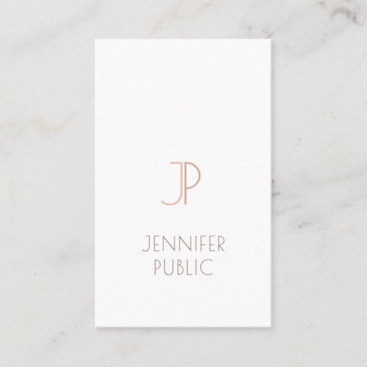 Carte De Visite Conception moderne à la mode de luxe élégante (Devant)