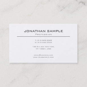 Carte De Visite Conception moderne chic minimaliste, simple et pro