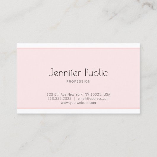 Carte De Visite Conception Moderne Créative Élégante Simple Profes (Dos)