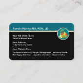 Carte De Visite Conception moderne de la diététiste professionnell (Devant)