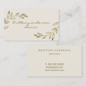 Carte De Visite Conception moderne de logo Floral Professionnel (Devant / Derrière)