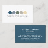 Carte De Visite Conception moderne de palette de Paint Swatch (Devant / Derrière)