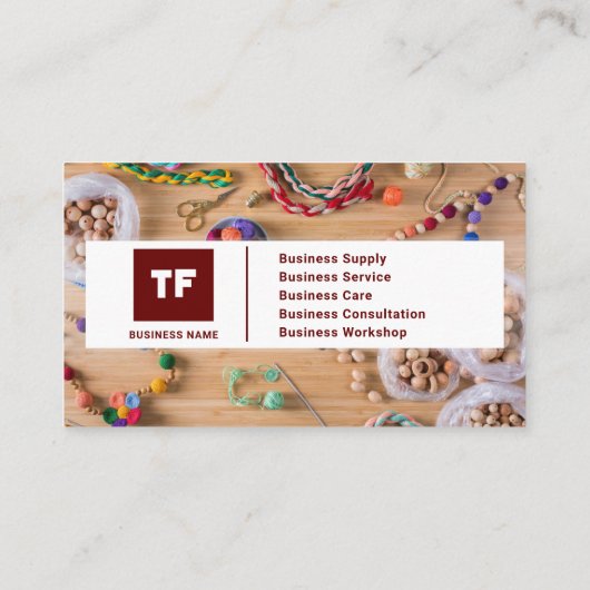 Carte De Visite Conception moderne de perles | Simple (Dos)