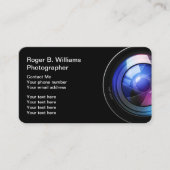 Carte De Visite Conception moderne de photographe (Devant)