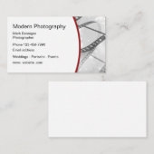 Carte De Visite Conception moderne de photographe (Devant / Derrière)