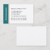 Carte De Visite Conception moderne de psychologue (Devant / Derrière)