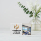 Carte De Visite Conception moderne de réaltor | Vue sur le balcon (Debout devant)