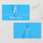 Carte De Visite Conception moderne de robinet bleu néon (Devant / Derrière)