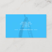 Carte De Visite Conception moderne de robinet bleu néon (Dos)