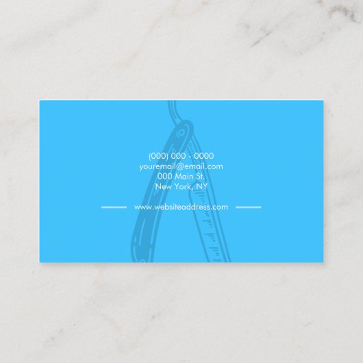 Carte De Visite Conception moderne de robinet bleu néon (Dos)