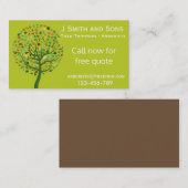 Carte De Visite Conception moderne de service de règlage d'arbre (Devant / Derrière)