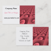 Carte De Visite Conception moderne de spiral rose (Devant / Derrière)