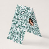 Carte De Visite Conception moderne des feuilles de fougère verte (Dos)