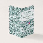 Carte De Visite Conception moderne des feuilles de fougère verte (Extérieur)