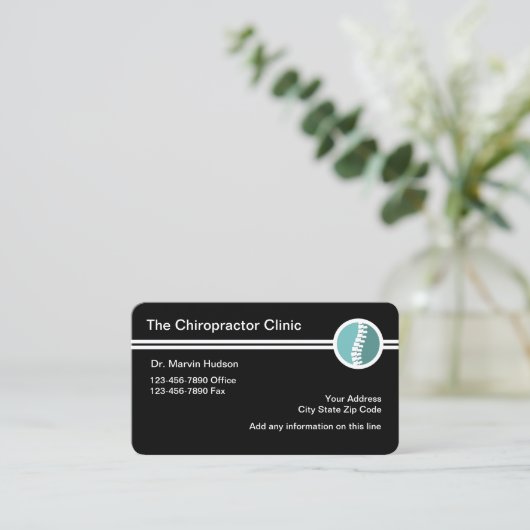 Carte De Visite Conception moderne du chiropraticien (Debout devant)