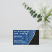 Carte De Visite Conception moderne du thème de l'eau de plombier (Debout devant)