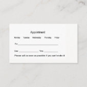 Carte De Visite Conception moderne d'un bureau dentaire (Dos)