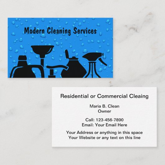 Carte De Visite Conception moderne d'Unque de services de (Devant / Derrière)