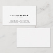 Carte De Visite Conception moderne élégante à la mode de (Devant / Derrière)